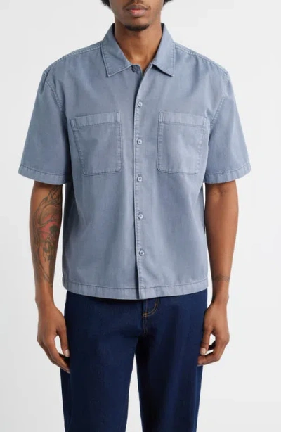 Bp. Short Sleeve Mechanic Shirt In Blue