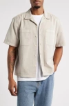 Bp. Short Sleeve Mechanic Shirt In Grey Owl
