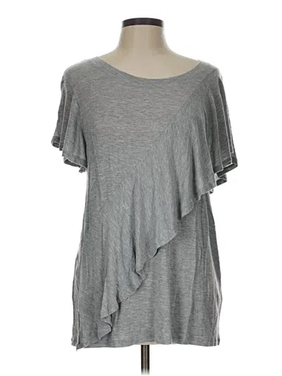 Pre-owned Bp. Short Sleeve Top Gray One Shoulder Neckline Tops