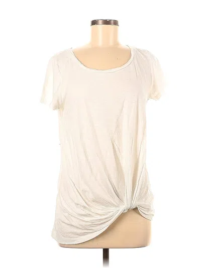Pre-owned Bp. Short Sleeve Top Ivory Scoop Neck Tops In White