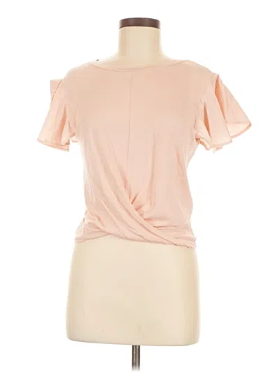 Pre-owned Bp. Short Sleeve Top Pink Keyhole Neckline Tops