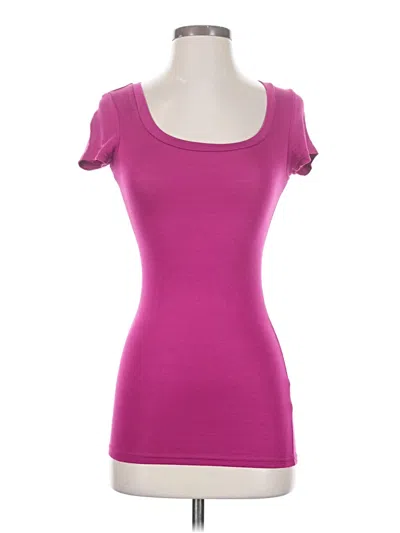 Pre-owned Bp. Short Sleeve Top Purple Sweetheart Neckline Tops