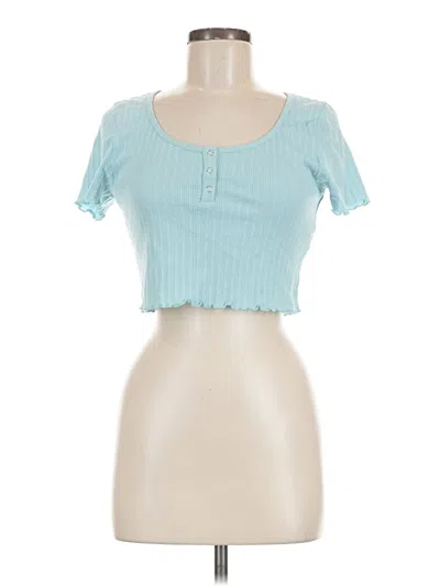 Pre-owned Bp. Short Sleeve Top Teal Sweetheart Neckline Tops