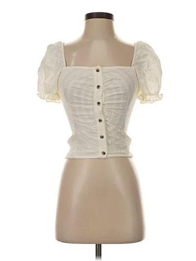 Pre-owned Bp. Sleeveless Blouse In Ivory