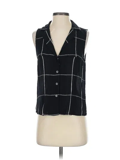 Pre-owned Bp. Sleeveless Button Down Shirt In Black