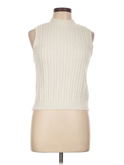 Pre-owned Bp. Sleeveless Top Ivory Turtleneck Tops In White