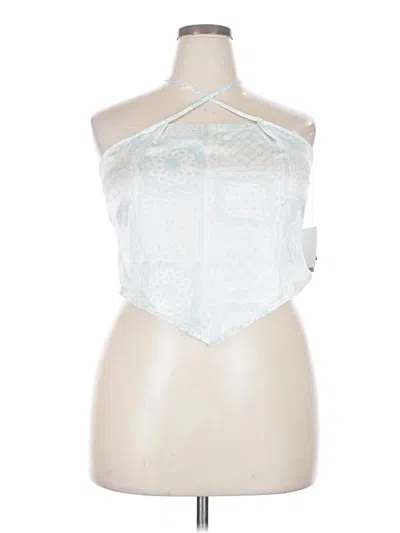 Pre-owned Bp. Sleeveless Top Silver Halter Neckline Tops