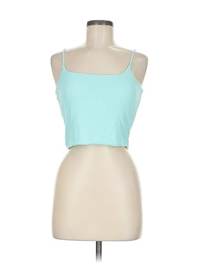 Pre-owned Bp. Sleeveless Top Teal Halter Neckline Tops In Blue