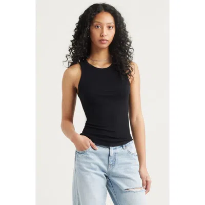 Bp. Slinky Rib Knit Tank In Black