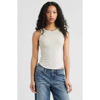 Bp. Slinky Rib Knit Tank In Grey Light Heather