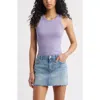Bp. Slinky Rib Knit Tank In Purple Daybreak