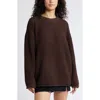 Bp. Slouchy Chenille Pullover Sweater In Brown Coffee