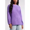 Bp. Slouchy Chenille Pullover Sweater In Purple Fresco