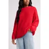Bp. Slouchy Chenille Pullover Sweater In Red Lipstick
