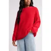 Bp. Slouchy Chenille Pullover Sweater In Red Lipstick