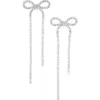 Bp. Sparkle Bow Earrings In Silver