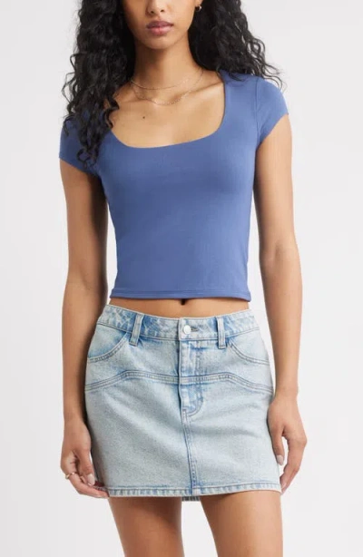Bp. Square Neck Baby Tee In Blue