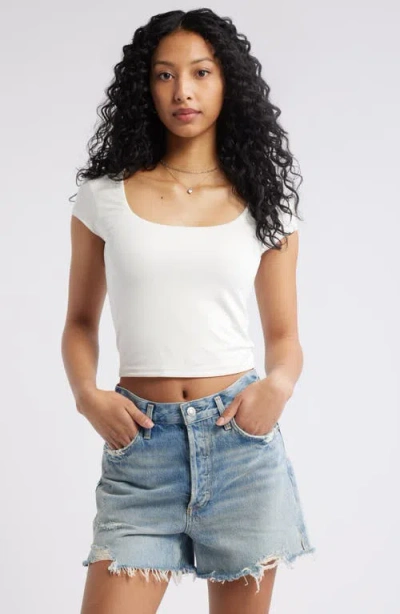Bp. Square Neck Baby Tee In Ivory