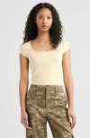 Bp. Square Neck Baby Tee In Ivory Gleam