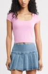 Bp. Square Neck Baby Tee In Pink