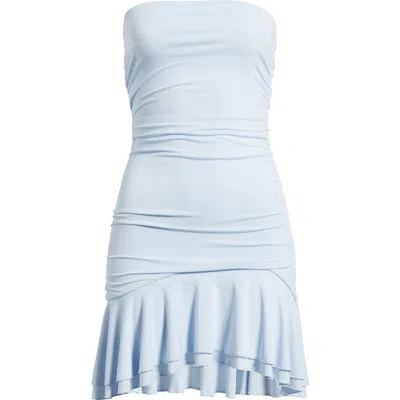 Bp. Strapless Drop Waist Minidress In Blue