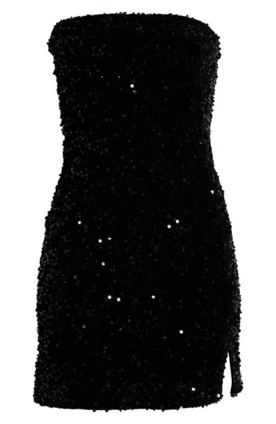 Bp. Strapless Sequin Minidress In Black