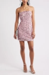 Bp. Strapless Sequin Minidress In Pink