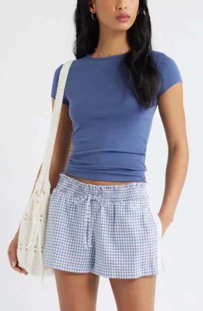Bp. Stretch Cotton Blend Baby Tee In Blue