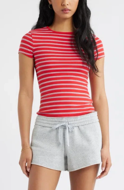 Bp. Stretch Cotton Blend Baby Tee In Multi