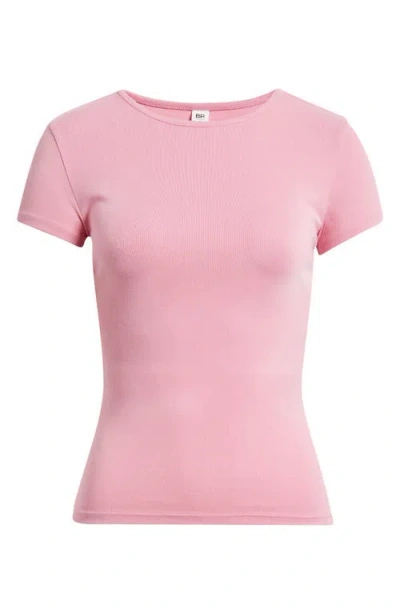 Bp. Stretch Cotton Blend Crewneck T-shirt In Pink