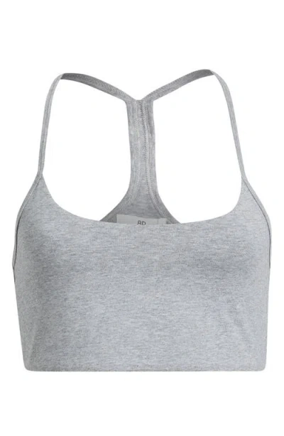 Bp. Stretch Cotton Racerback Bralette In Gray