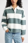 Bp. Stripe Cotton Blend Rugby Shirt In Multi