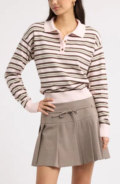 Bp. Striped Polo Sweater In Multi