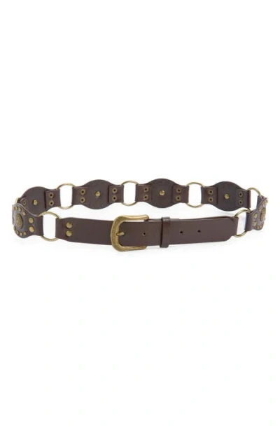Bp. Studded O-ring Faux Leather Belt In Black