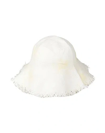 Bp Studio Woman Hat Ivory Size Onesize Paper Yarn In White