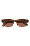 Bp. Super Slim Rectangular Sunglasses In Brown