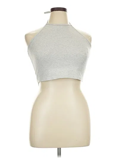 Bp. Tank Top Silver Halter Neckline Tops In Gray