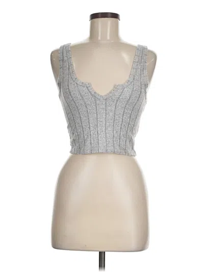 Pre-owned Bp. Tank Top Silver Plunge Neckline Tops