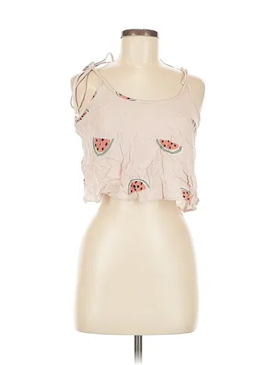 Pre-owned Bp. Tank Top Tan Halter Neckline Tops In Brown