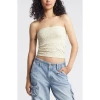 Bp. Textured Floral Tube Top In Ivory Dove