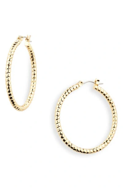 Bp. Textured Hoop Earrings In 14k Gold Dipped