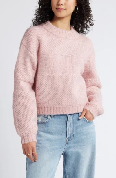 Bp. Textured Relaxed Sweater In Pink Coral