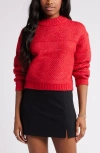 Bp. Textured Relaxed Sweater In Red Lipstick