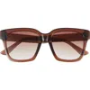 Bp. The Every Girl Gradient Square Sunglasses In Clear Brown