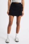 Bp. Tie Faux Wrap Miniskort In Black
