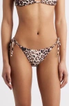 Bp. Tie Side Bikini Bottoms In Animal Print