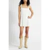 Bp. Tie Strap Pleated Minidress In White