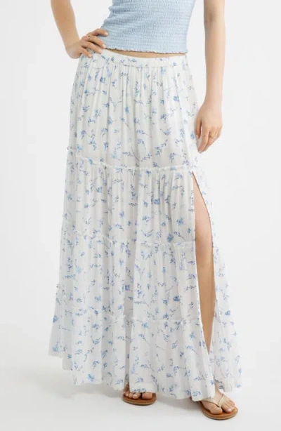 Bp. Tiered Maxi Skirt In White