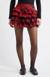 Bp. Tiered Ruffle Miniskort In Red
