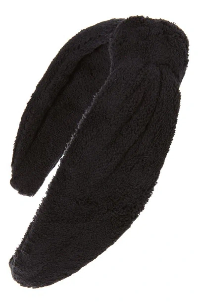 Bp. Top Knot Fleece Headband In Black